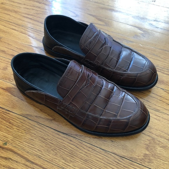loewe croc loafers